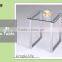 Tempered Glass Modern Design Small Square Table