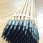 Black Tapered Bullet Arrow Points Crimped On Bamboo Shafts For Bow