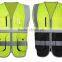 Hi Viz Vest Safety Work Hi Visibility Jacket Waistcoat Reflective Clothing with Reflective Strips - Cycling Visibility