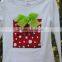 Christmas polka dot present outfit with Monogram shirt and Ruffle pants