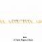 Gold Plated 8 MM 6 Facet Figaro Chain Necklace