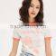 MGOO Custom Slim Fit Women's T Shirt With Contrast Binding Screen Print Rose Pattern T-shirt Wholesale China