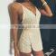 Runwaylover 5317 Europea Hot Sale Deep V-neck Irregular Playsuit