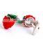 Novelty cufflinks red Strawberry fruit cufflinks