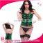 Plus Size Green Lace at Back Steel Boned Corset Trainer Corset
