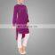 New Modern curved hem women tunics popular EID ladies blouse 2017