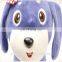 plush animal toy purple cute stuffed dog doll with ringing bell