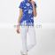 OEM women floral sublimation printing polo shirts /golf shirts formal pattern design