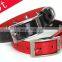 Hotest Sell Crystal PUNK leather Dog Products pet collar pitbull spiked leather dog collar