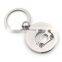 Car shape matt finish shopping cart token keying trolley coin lock keyring with holder