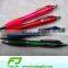 Rubber grip plastic ball pen with metal clip