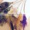 Bohemia handmade elastic headband feather hair accessory indian feather headbands