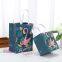 Eco blue paper bag pack with handle