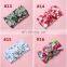 Baby Girl headband Soft Nylon flower print headwear with bow Kids Girl Hair Accessories 22colors