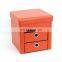Customized modern home furniture waterproof PVC Leather  folding storage stool with  two drawers