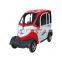 Hot sell 100km four wheel  three seats full enclosed electric car with battery