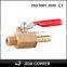 Water Oil Gas Media 2 way 4 inch Brass Ball Valve Thread End with good price
