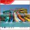 3 Lanes Custom Water Park Slides , Aqua Park Wavy Speed Slide
