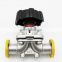 Manual hygienic straight direct way tri-clamp diaphragm valve with PTFE+EPDM seat