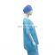 washable ppe anti static isolation clinic doctor gown with knit cuff for patient  work wear lab uniform