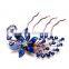 2015 New Model FZZ-714 Metal Crystal Hair Fork Flower Type Full Diamond
