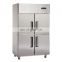 Stainless Steel Commercial Kitchen 4 doors Upright Refrigerator Freezer with