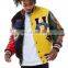 QYOURE Custom Logo Embroidery Patches Street Sports Winter Men's Letterman Leather Jacket