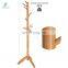 Wooden Hall Tree Enterway Coat Hanger Holder Free Standing for Clothes Hats Purses Coat Rack Stand with 11 Rounded Hook