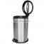Top quality household stainless steel fingerprint proof trash can with soft closed dustbin 40L 360 degree rotation lid pedal bin