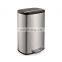 Top selling 5L 30L 50L stainless steel trash can soft closed strong foot pedal waste bin special design cover pedal bin
