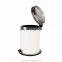 New Design Pedal Bin Embossed Roman Cover SS Powder Coating Pedal Bin White Kitchen Bathroom Garbage Waste Bin