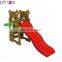 Crazy and popular indoor kids playhouse plastic slide with swing