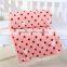 China manufacturer pink dot design cheap pastoral style wholesaler flannel fleece blanket