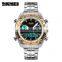 SKMEI 1204 Sports Watches Men Fashion 30M Waterproof Electronic LED Digital Luxury Stop Watch Male Stainless Steel Dual Display