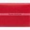 Genuine Saffiano Leather red Branded Business Name CardHolder Credit Card Bag Coin Purse with removable wristbands for ladies