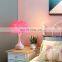 Nordic Feather Table Lamp Bedroom Bedside Lamp Simple LED Desk Lights With Remote Control For Living Room