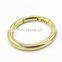 Manufacture Metal Round Snap Ring Shiny Gold Spring Gate O Ring for Handbag