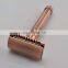 personal care elegant dark red reusable double edge razor metal safety razor