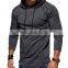 Slim fit pullover long scoop hemmed Hoodies Sweatshirts for men Latest 2022 design hoodie Army green color