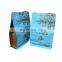 Weiyi Packaging coffee bag box bottom style metallic zip coffee bag with valve 12 ounces wholesale