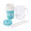 Hot Selling Best Pink Juice Eco Customized Logo Reusable Plastic Straw Smoothie Cups Lids