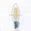 Galss Housing high lumen C37 2.5W LED Filament LED bulb