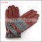 2015 Men's fashion nappa sheep Plover case cloth leather gloves