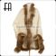Factory direct wholesale price woven cashmere fur trimmed scarf
