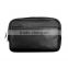 Classic black Soft Leather Ligh Weight Wholesale Men Travel Kit