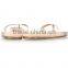 Simple design summer sandal slipper beige color slippers women summer 2016