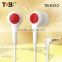New products 2016 China wholesale earphone case fashionable super bass unique plastic earbuds earphone mini earbuds