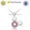 hotselling custom fashion cartoon crystal pendent metal necklace for sale