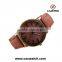 Simple dials leather bracelet alloy case unisex watch