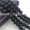 2.0mm Large Hole Hot Selling Round Black Onyx Gemstone Loose Beads Approximate 15.5 Inch